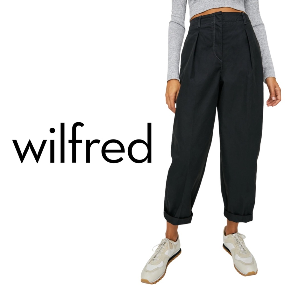 Wilfred Free Day-Off Pant High-Waisted Pleated Pants - Black - Size 10